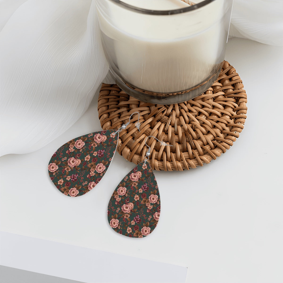 Falling For You floral teardrop earrings, alternate view