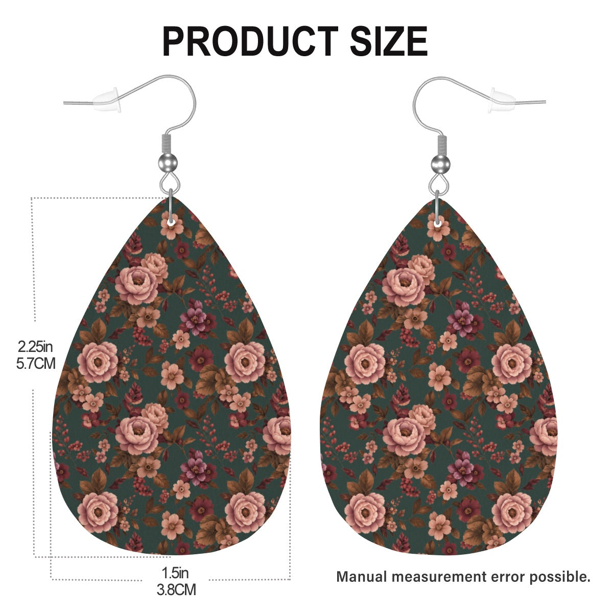 Falling For You floral teardrop earrings, alternate view