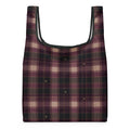 Plaid Heart Reusable Shopping Bag — front view mockup