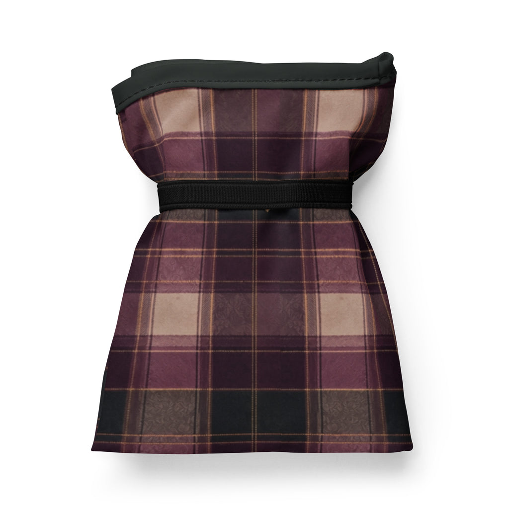 Plaid Heart Reusable Shopping Bag — front view mockup