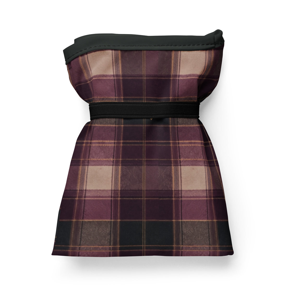 Plaid Heart Reusable Shopping Bag — front view mockup