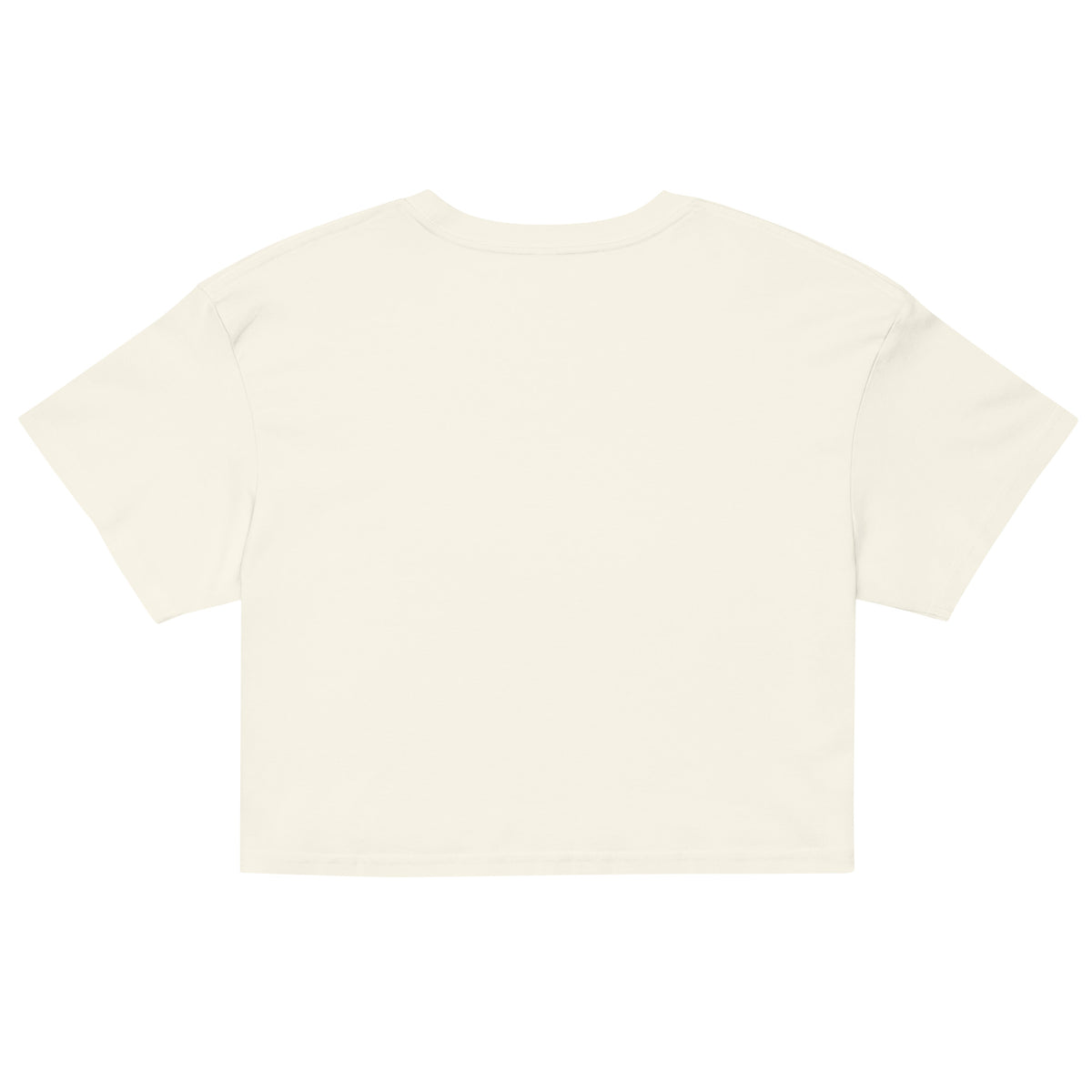 Falling for You natural crop tee, back view