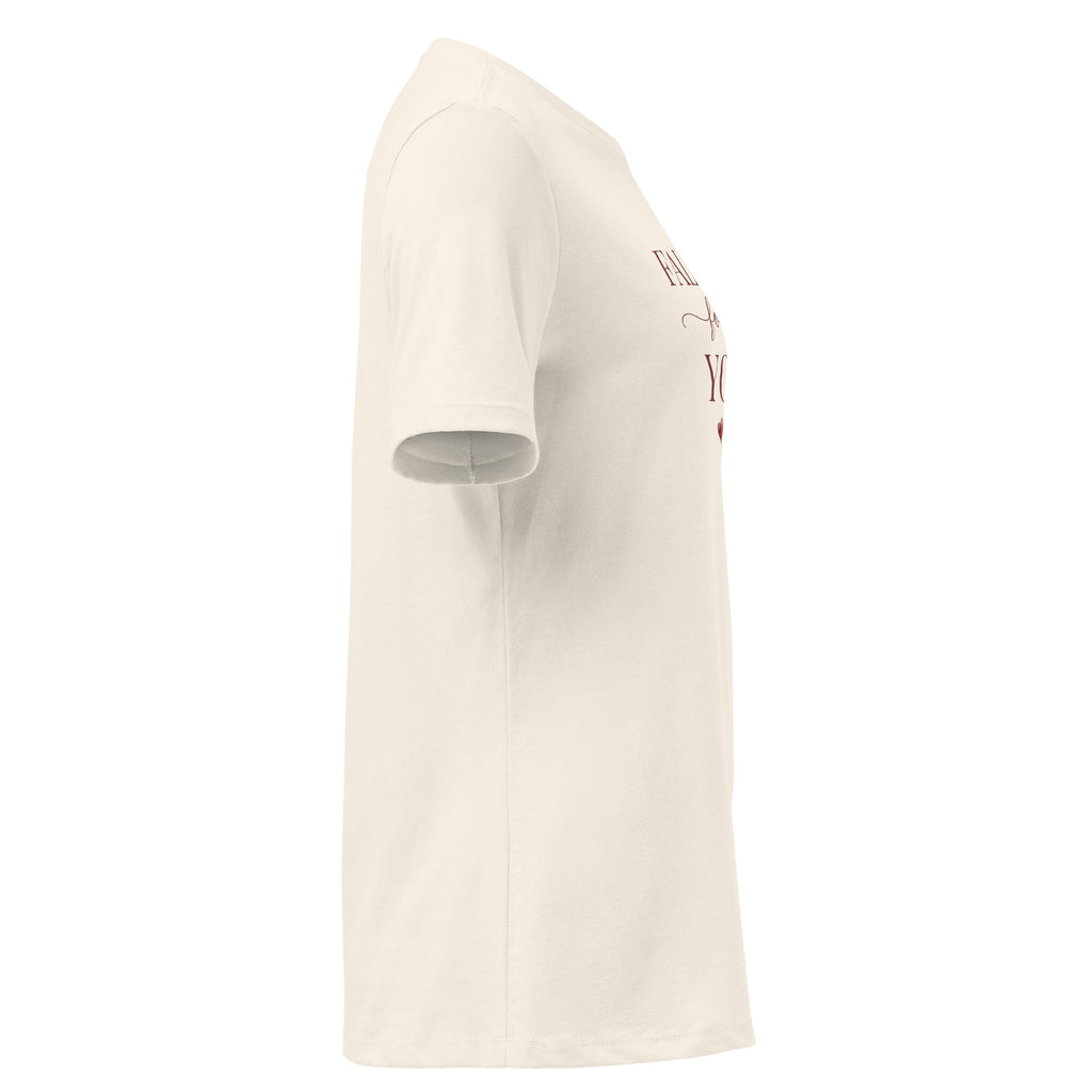 Falling For You women's relaxed T-shirt in natural, right side view
